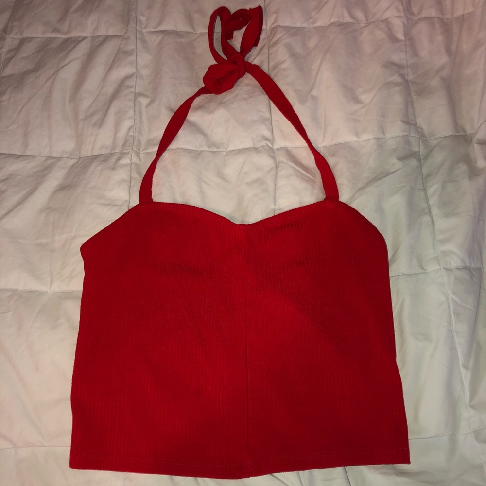 Red crop top